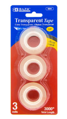 BAZIC 3/4" X 1000" TRANSPARENT TAPE REFILL #904