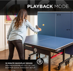 Ping Pong Tables - 13-25mm Performance Tops - Quickplay 10 Minute Assembly - Playback Mode - Recreational to Tournament-Level Table Tennis Table