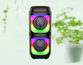 Speaker Portable ABS-2402 RGB Flame Lights DJ Square Dancing