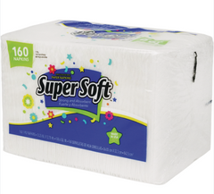 SUPER SOFT PAPER NAPKINS 160CT