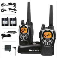 Midland GXT1000VP4 - 50 Channel GMRS Two-Way Radio - Long Range Walkie Talkie with 142 Privacy Codes, SOS Siren, and NOAA Weather Alerts and Weather Scan