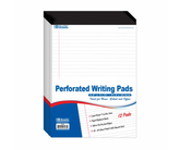 BAZIC 50CT 8.5X11.75" WHITE PERFORATED WRITING PAD#5039