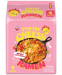 CHEESY RAMEN-STIR FRY SPICY CHEDDAR 120GX4PK