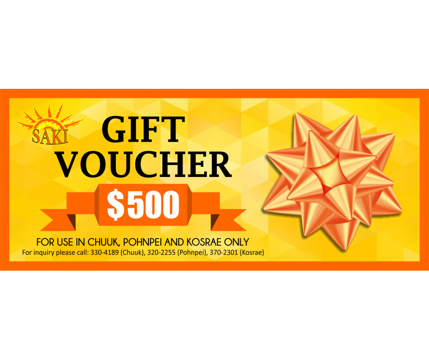 $500 GIFT VOUCHER – SAKI STORES