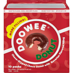 DOOWEE DONUT CHOCO DIPPED 42G X 10PCS