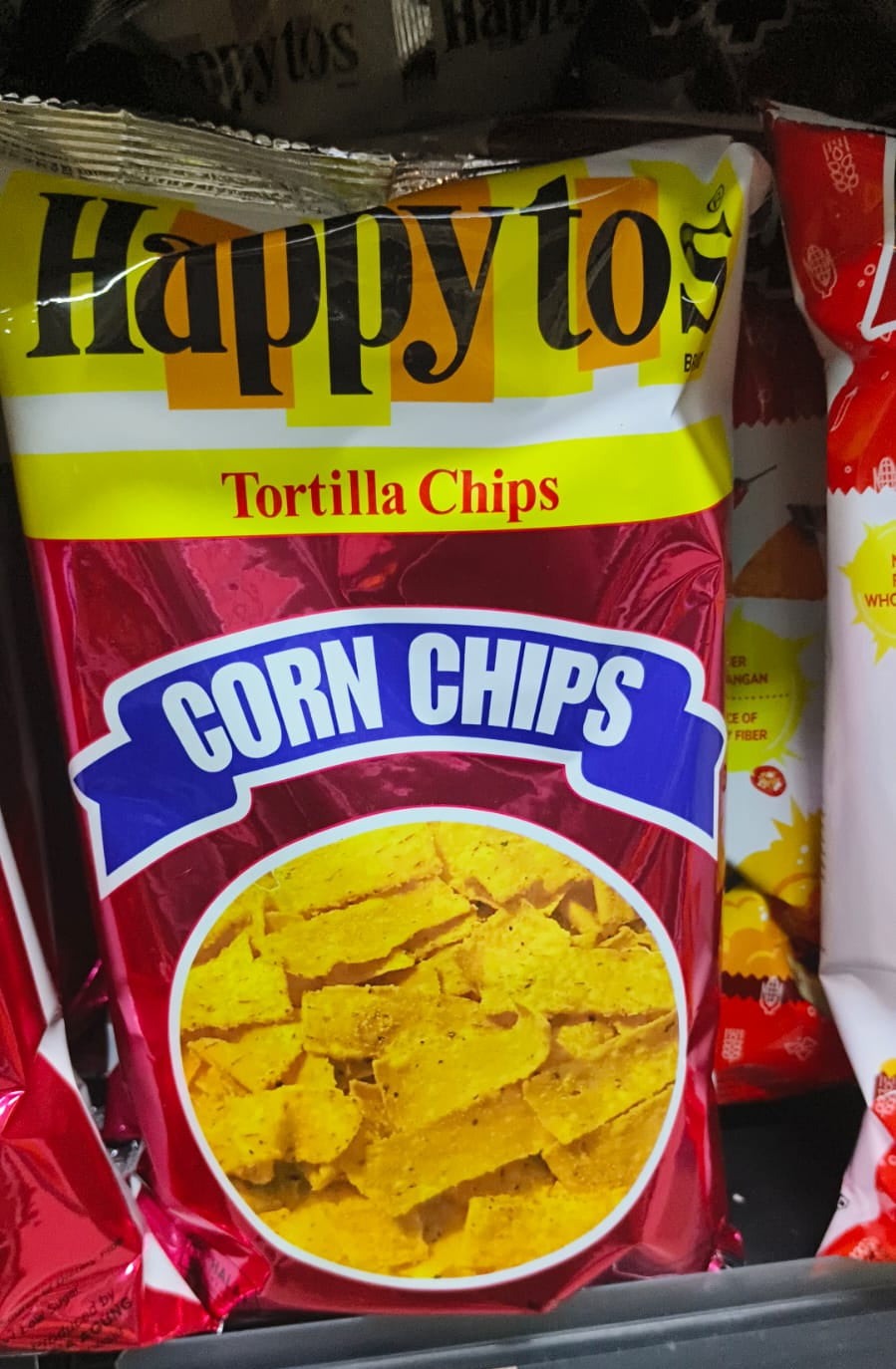 HAPPY-TOS TORTILLA CORN CHIPS RED 140G #1601