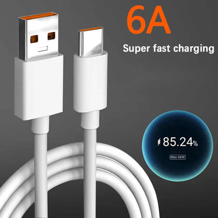 TYPE C 6A FAST CHARGE DATA TRANSFER AND CHARGING 2 IN 1