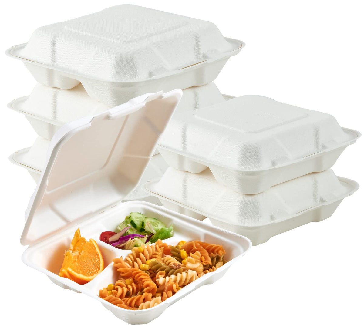 BIODEGRADABLE 8 INCHES LUNCH BOX