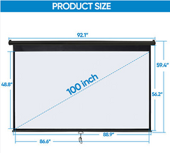 SCREEN PROJECTOR WITH TRIPOD STAND