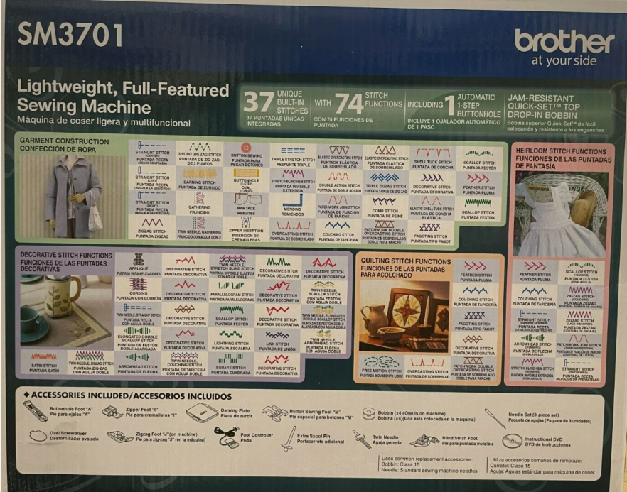 ELECTRIC SEWING MACHINE BROTHER SM3701