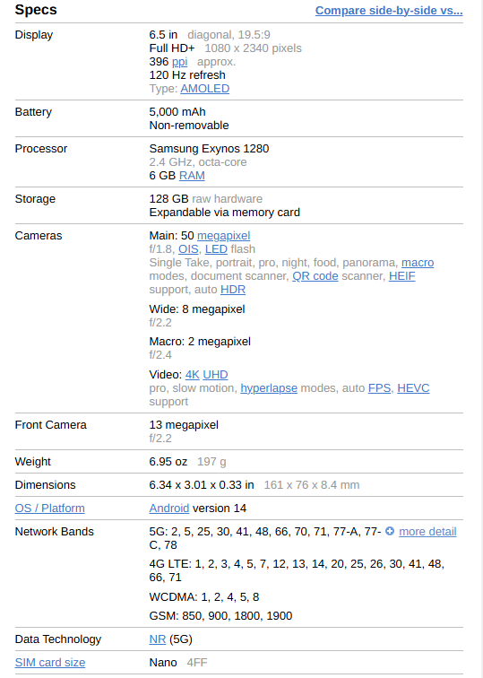SAMSUNG GALAXY A25 5G/128GB