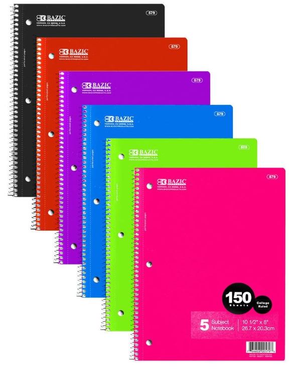 5 SUBJECT NOTEBOOK 150CT