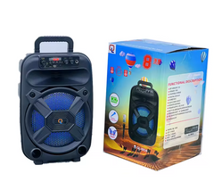 Speaker Hi-Fi Hot 8 inch QL-1804 portable Outdoor Stereo speaker Hi-Fi system caixa de som woofer speakers karaoke speaker with mic
