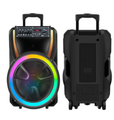 Speaker  MD10-12 (12 inch) Trolley Portable Wireless Karaoke Bluetooth with Wireless Microphone and Remote Control