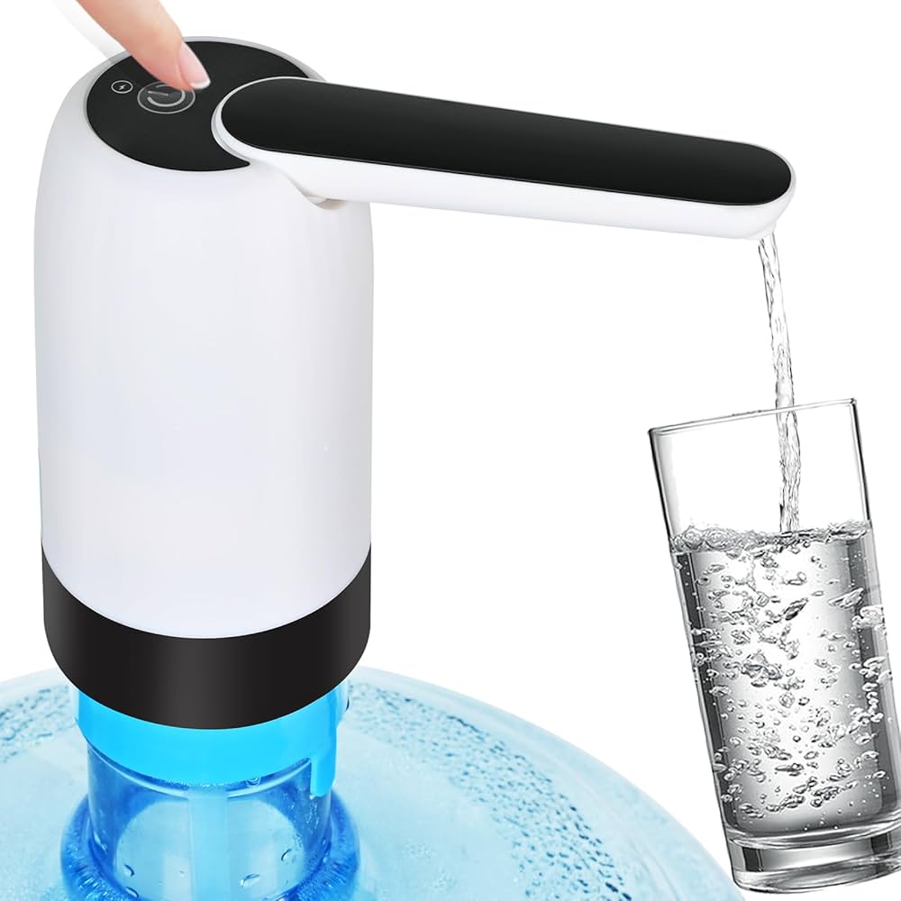 RECHARGEABLE WATER BOTTLE PUMP DISPENSER