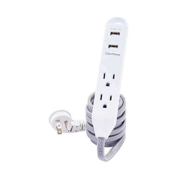 6FT EXTENSION CHORD (3 OUTLET w/ 2 USB PORTS)